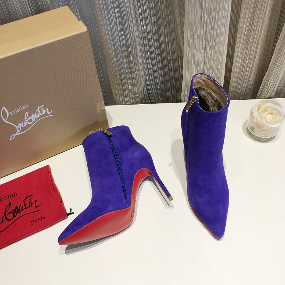 Chr1st1an Louboutin Suede Ankle Boots