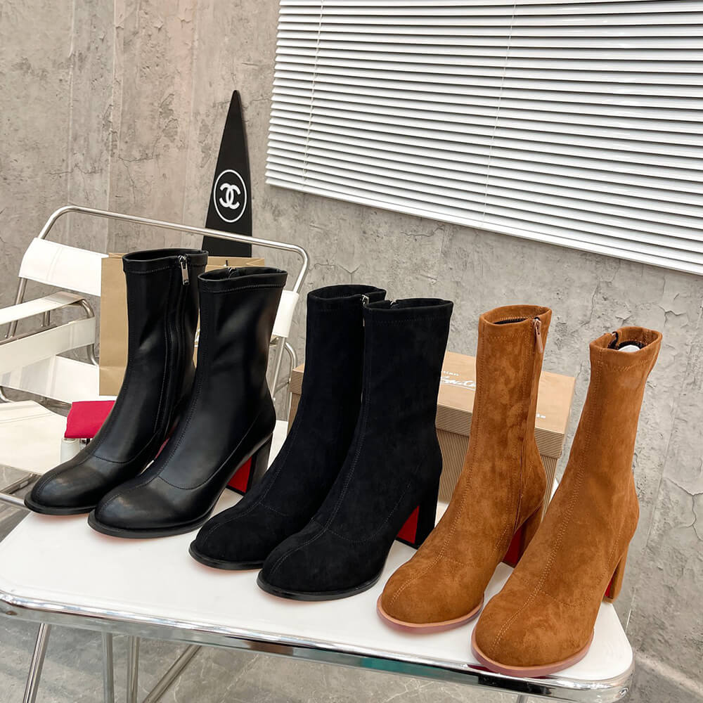 Chr1st1an Louboutin Strechadoxa 70 Suede Ankle Boots