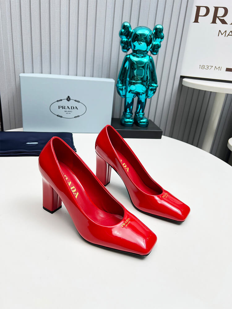 Pra*a Patent Leather Pumps 85mm