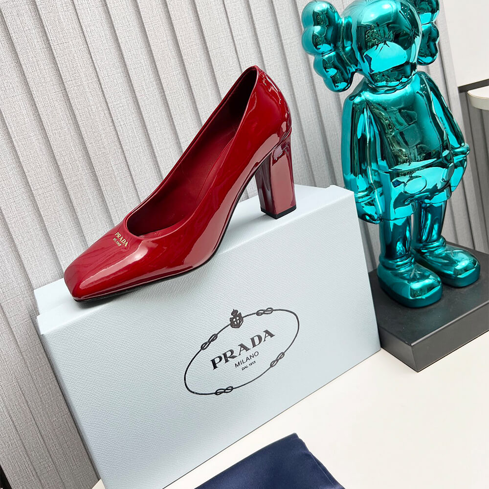 Pra*a Patent Leather Pumps 85mm