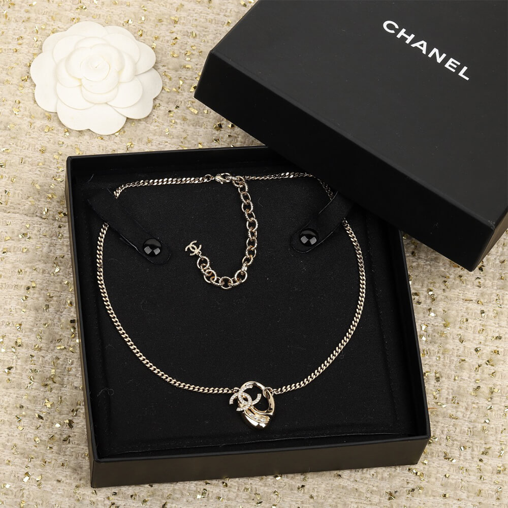 Ch**el Double CC LOGO NECKLACE