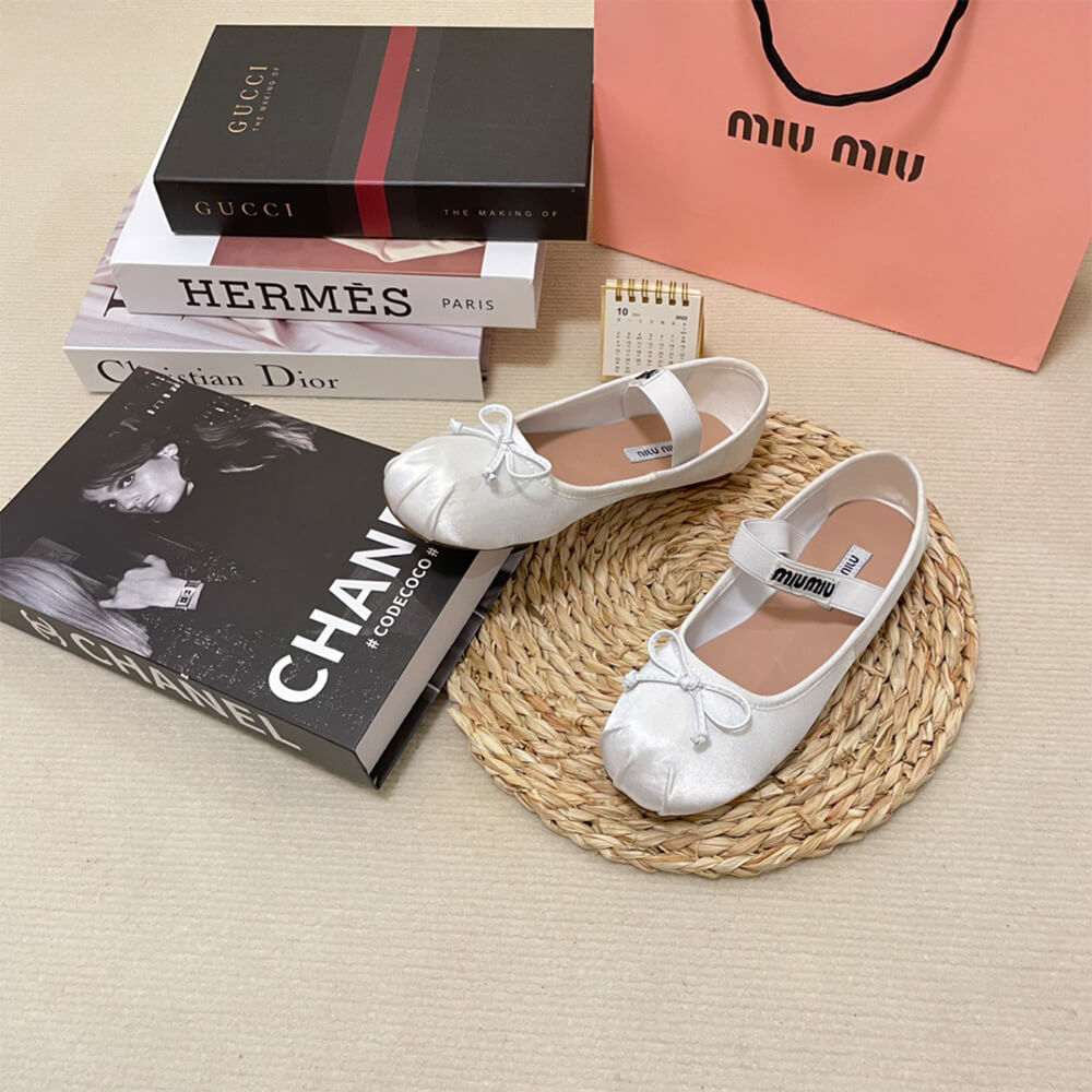 M1um1u Satin ballerinas