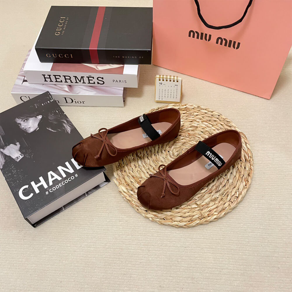 M1um1u Satin ballerinas