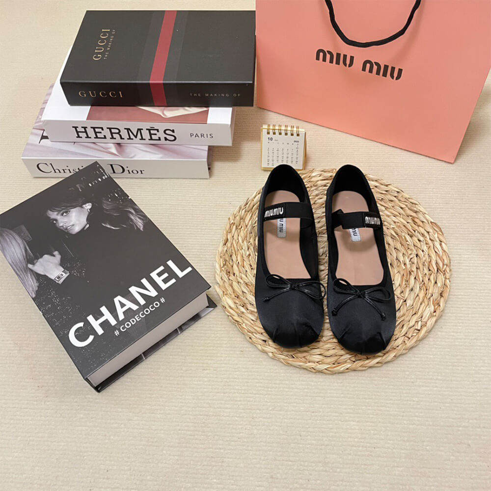 M1um1u Satin ballerinas