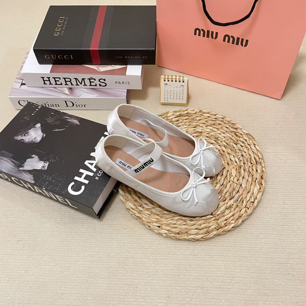 M1um1u Satin ballerinas