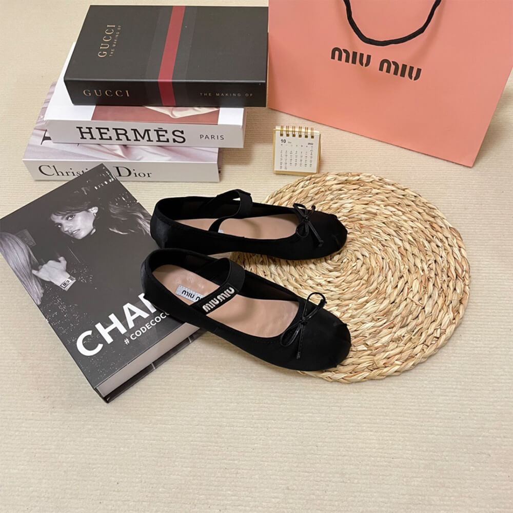 M1um1u Satin ballerinas