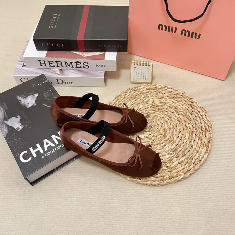 M1um1u Satin ballerinas