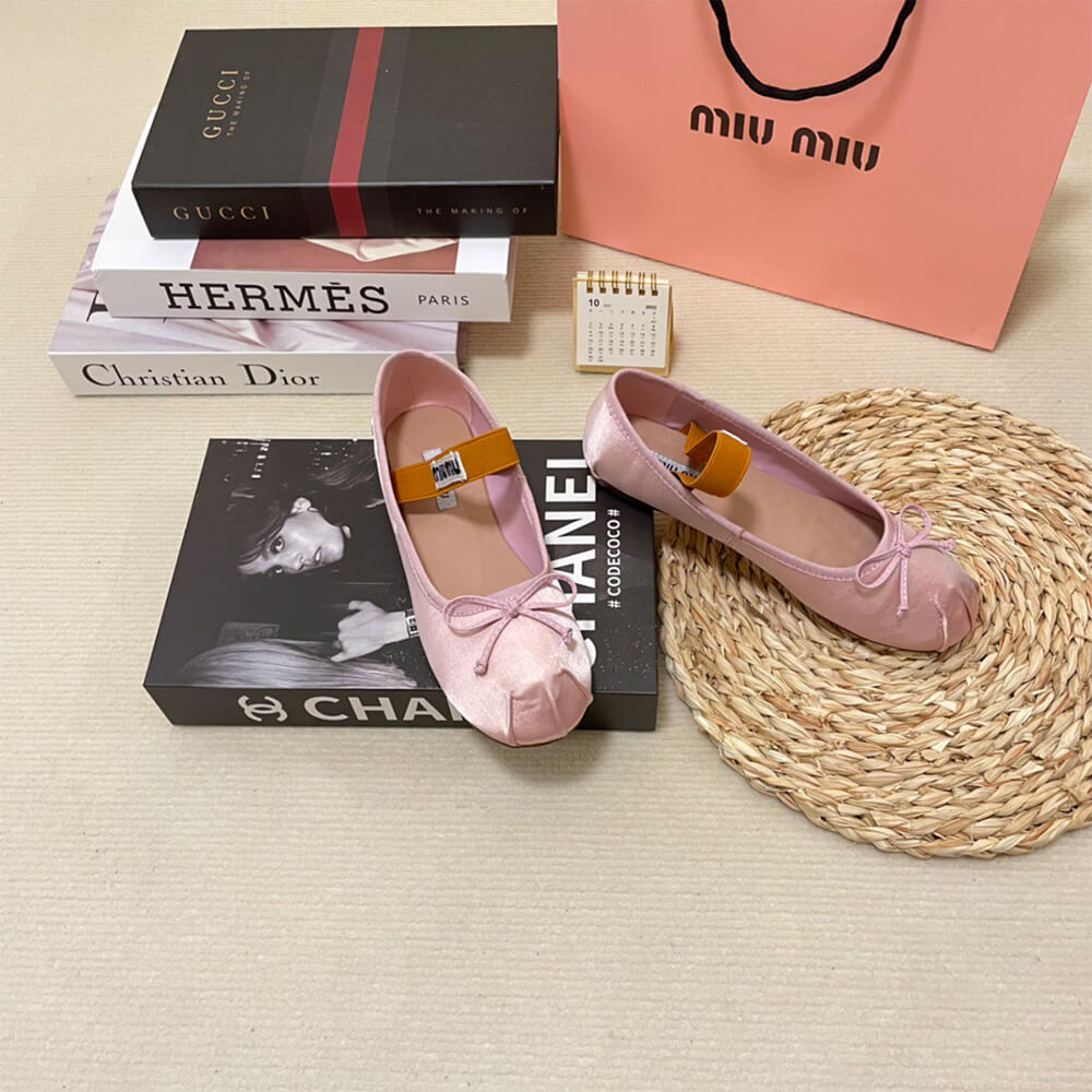 M1um1u Satin ballerinas