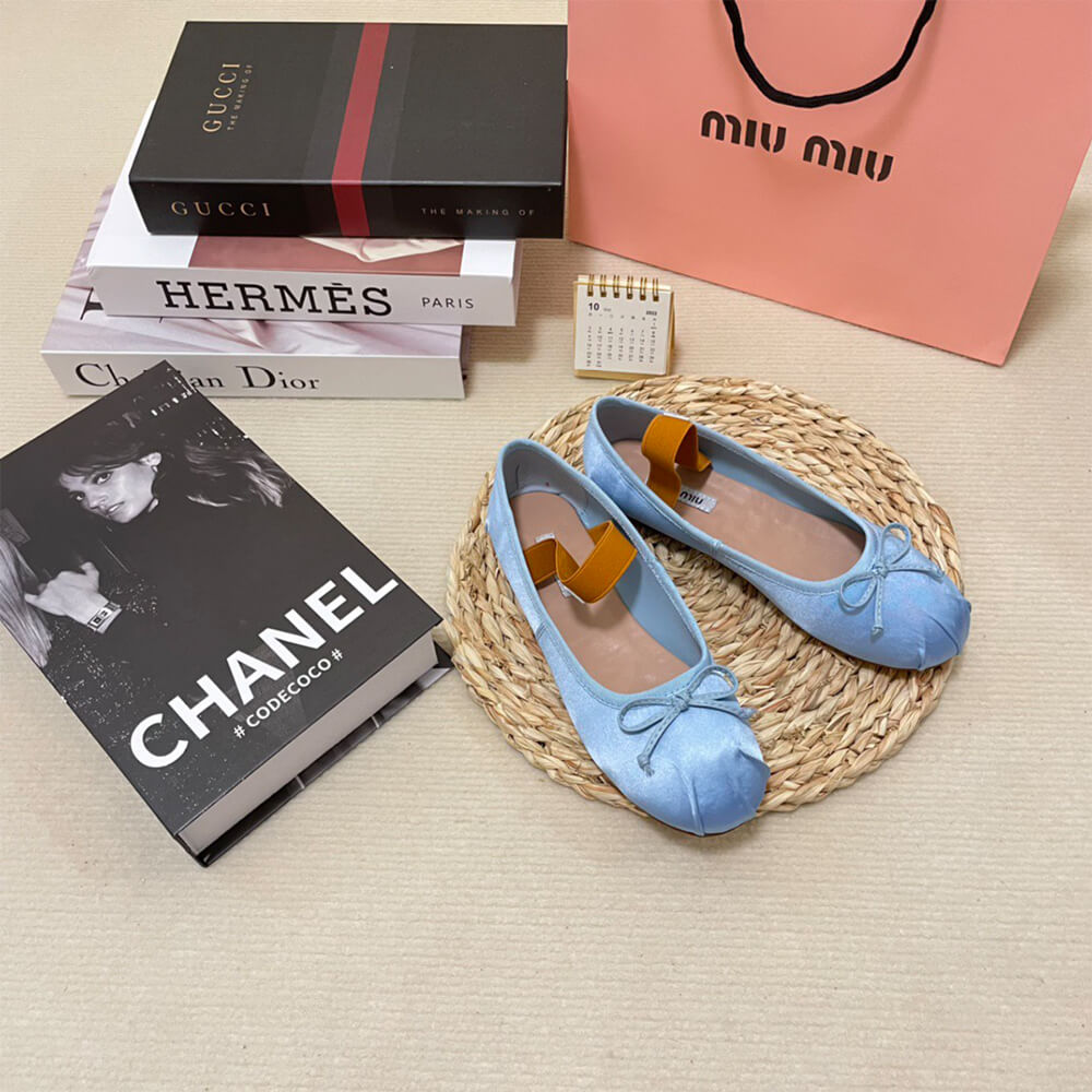 M1um1u Satin ballerinas