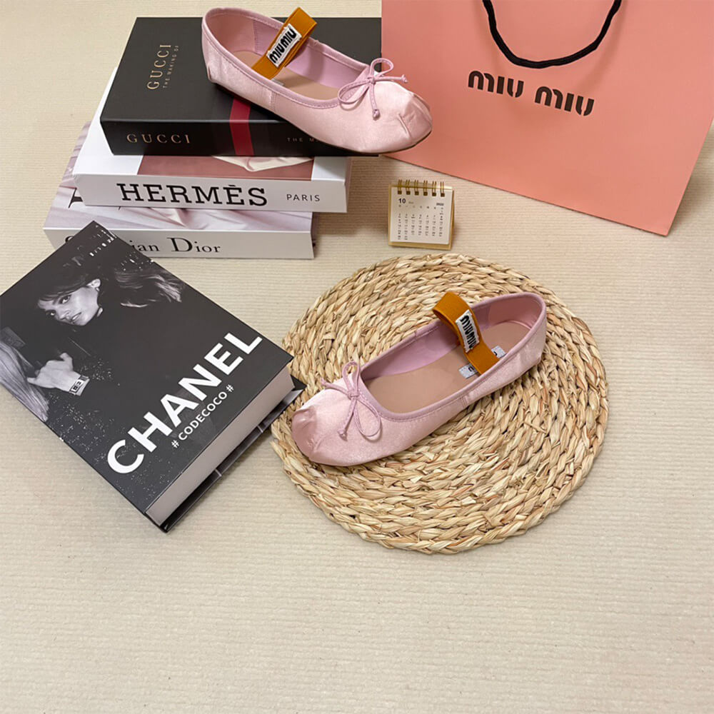 M1um1u Satin ballerinas