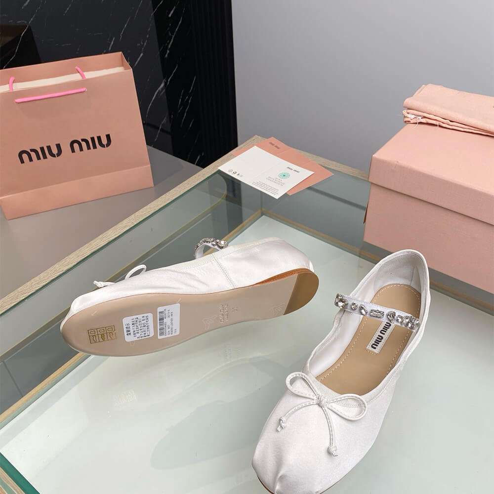 M1um1u Satin ballerinas