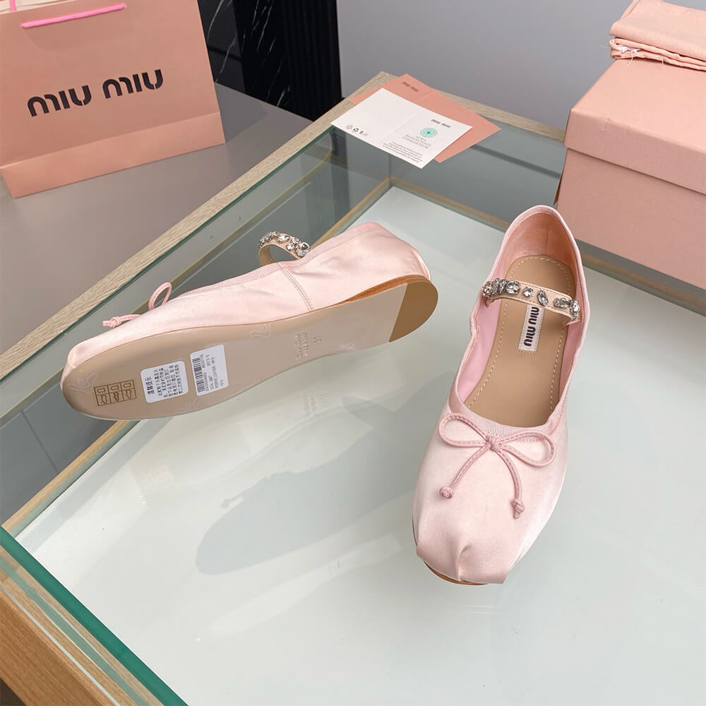 M1um1u Satin ballerinas