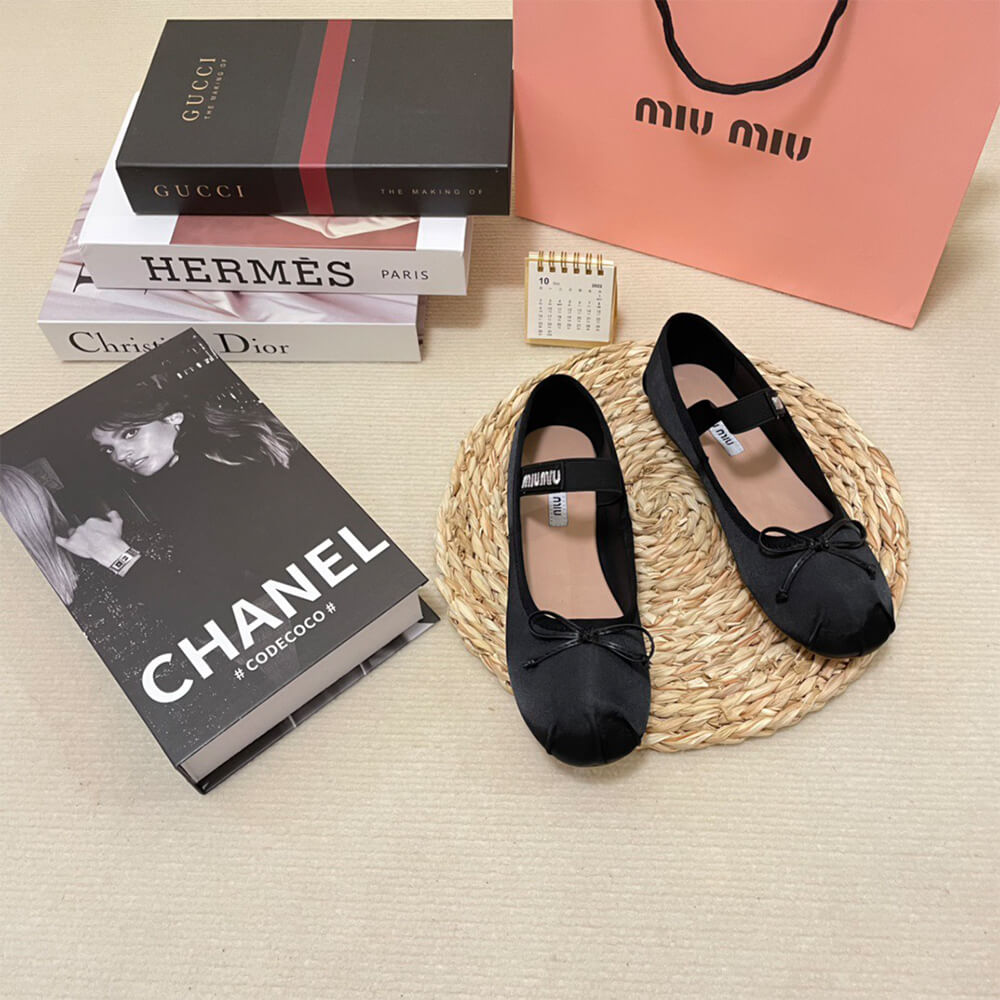 M1um1u Satin ballerinas