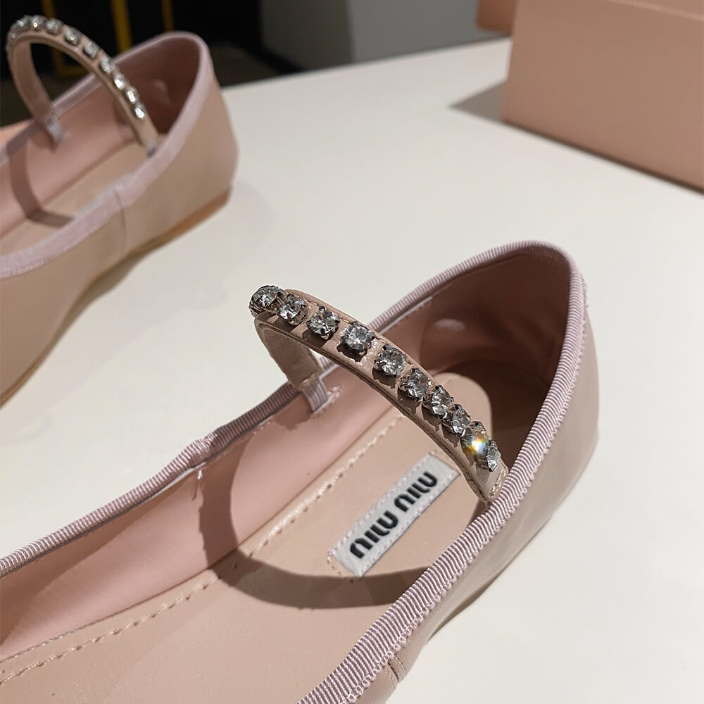 M1um1u Leather ballerinas