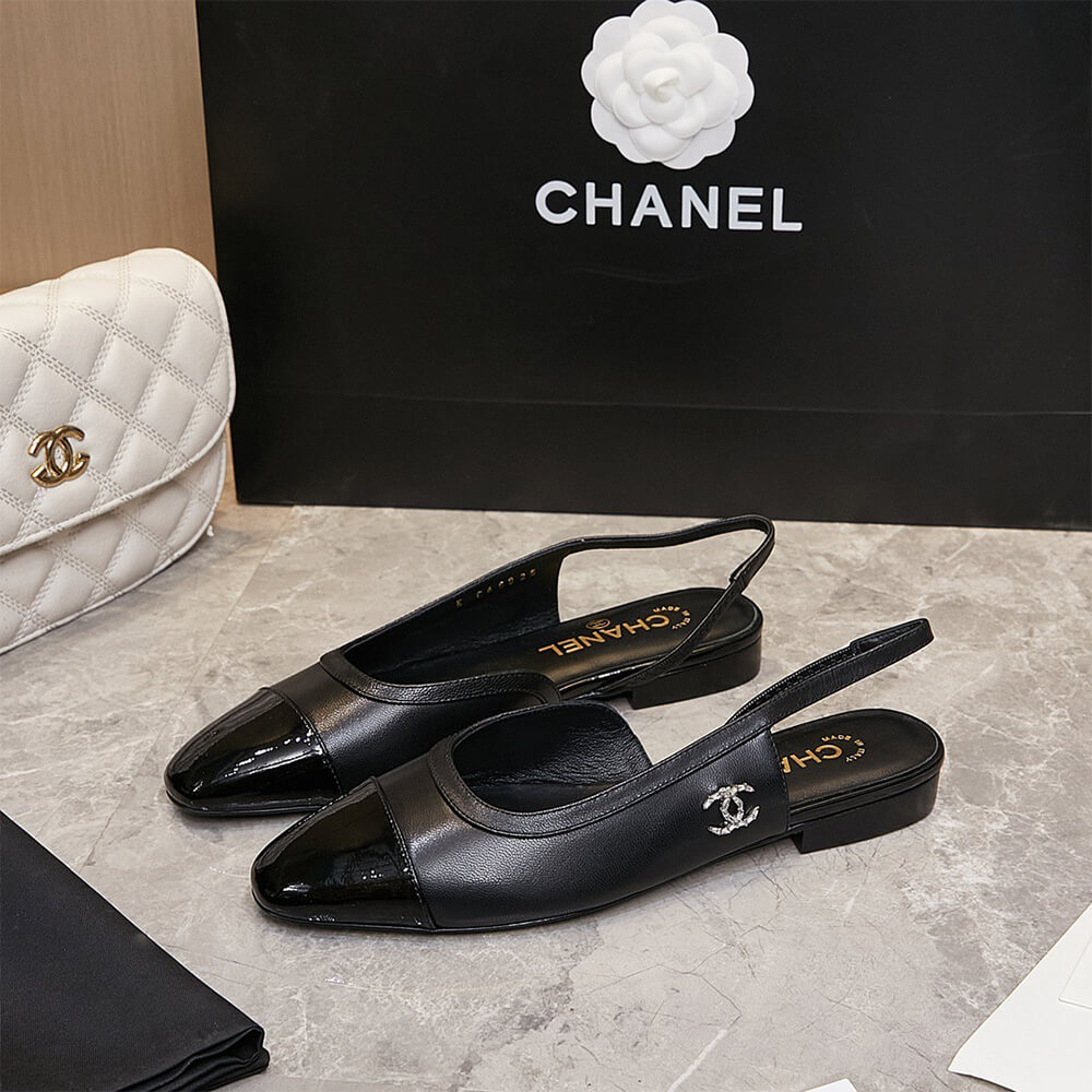 Ch**el D1am0nd Buckle Slingbacks