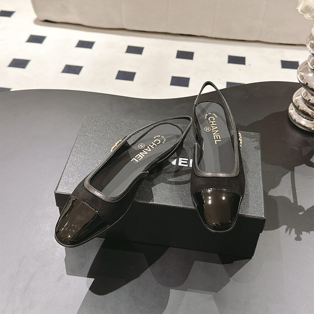 Ch**el D1am0nd Buckle Slingbacks