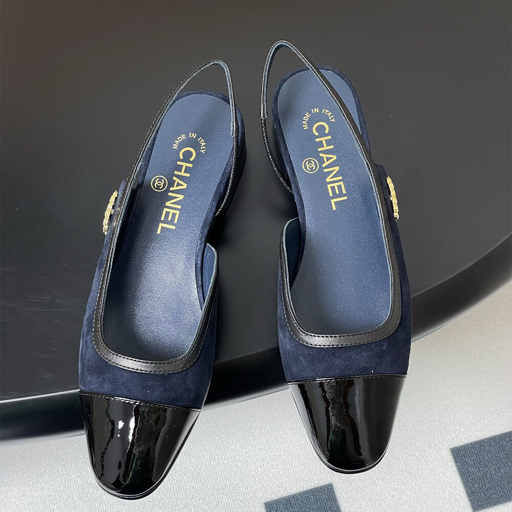 Ch**el D1am0nd Buckle Slingbacks