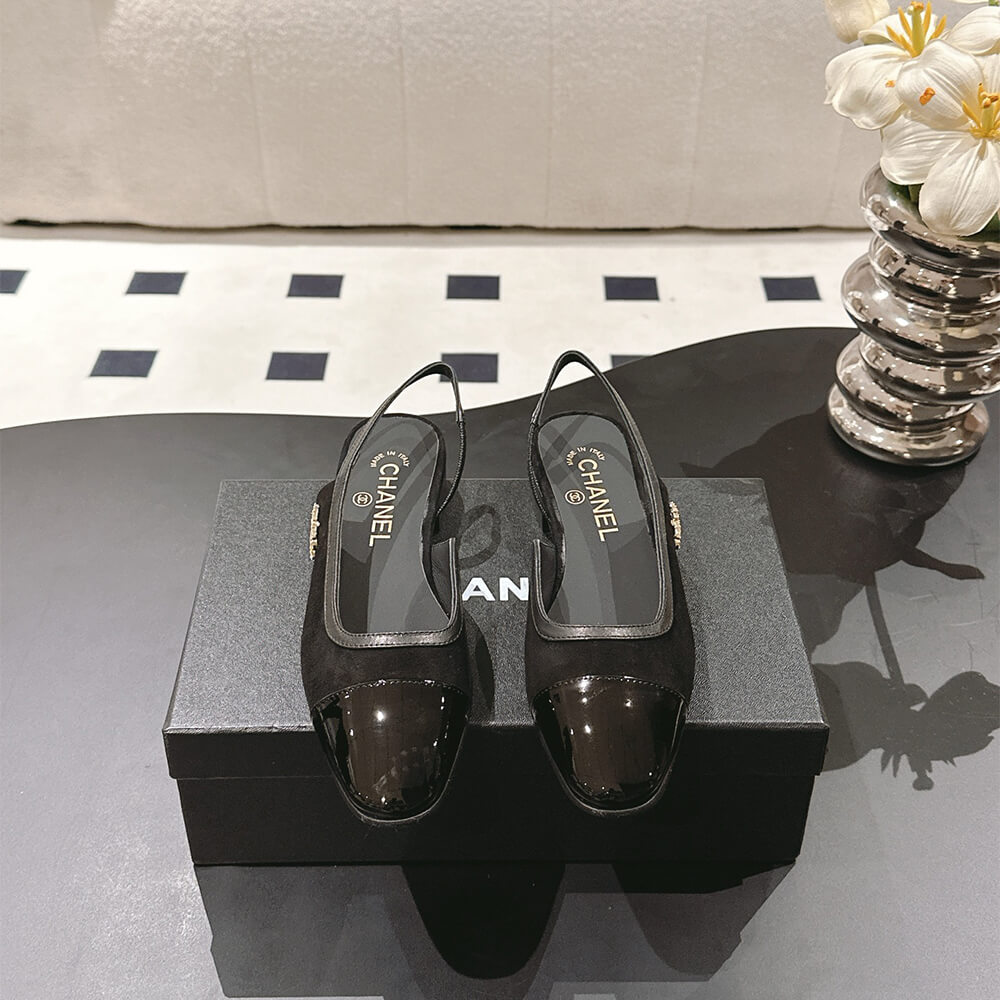 Ch**el D1am0nd Buckle Slingbacks