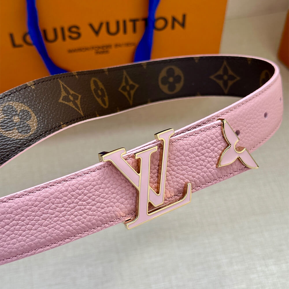 Pretty LV Enamel 30mm Reversible Belt