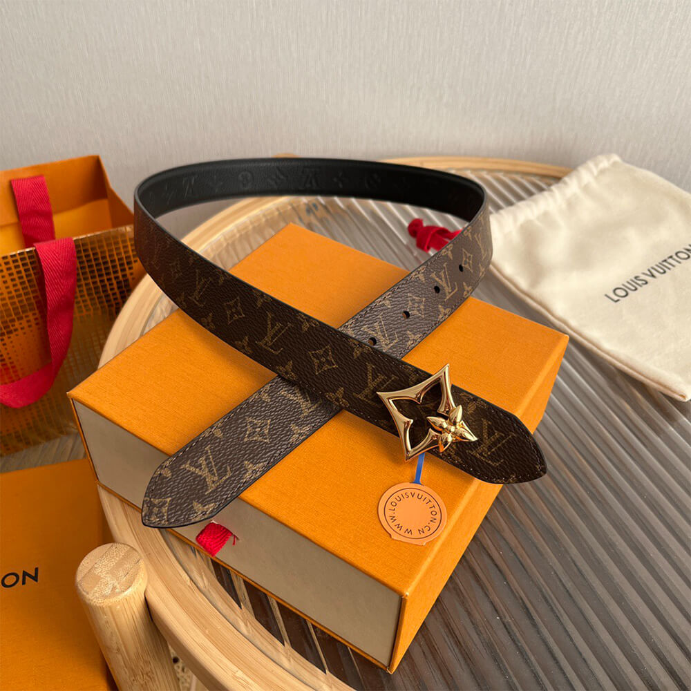 LV Flowergram 30mm Reversible Belt