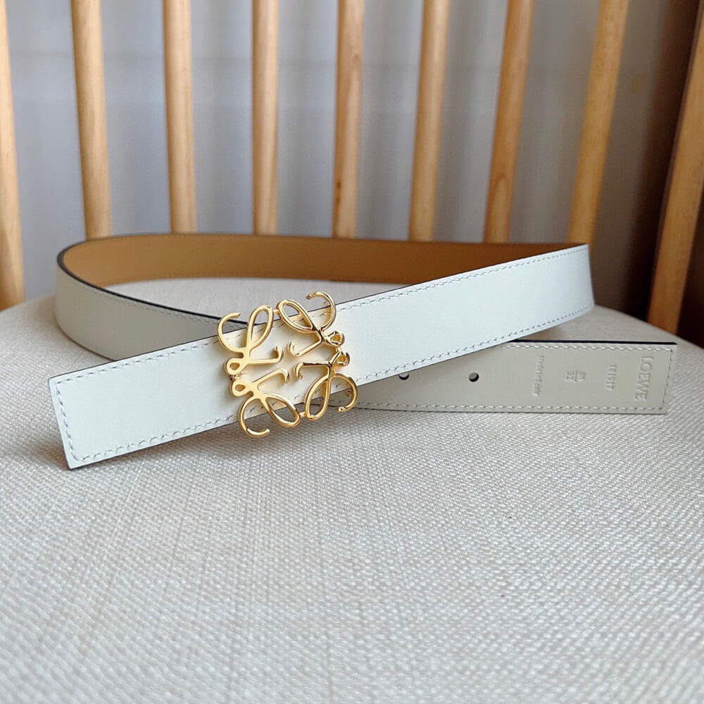 L0ew* Reversible Anagram belt in smooth calfskin 28mm