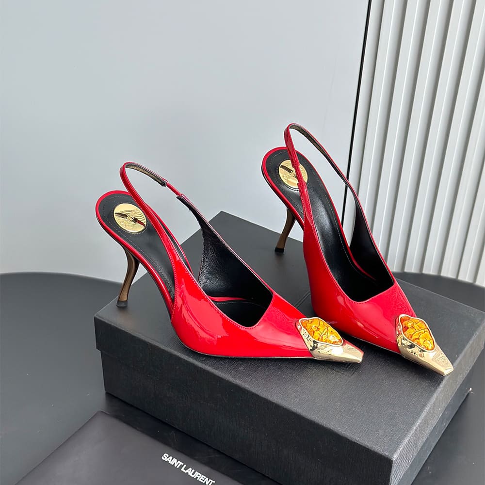 Y51 Loulou Slingback Pumps in Patent Leather