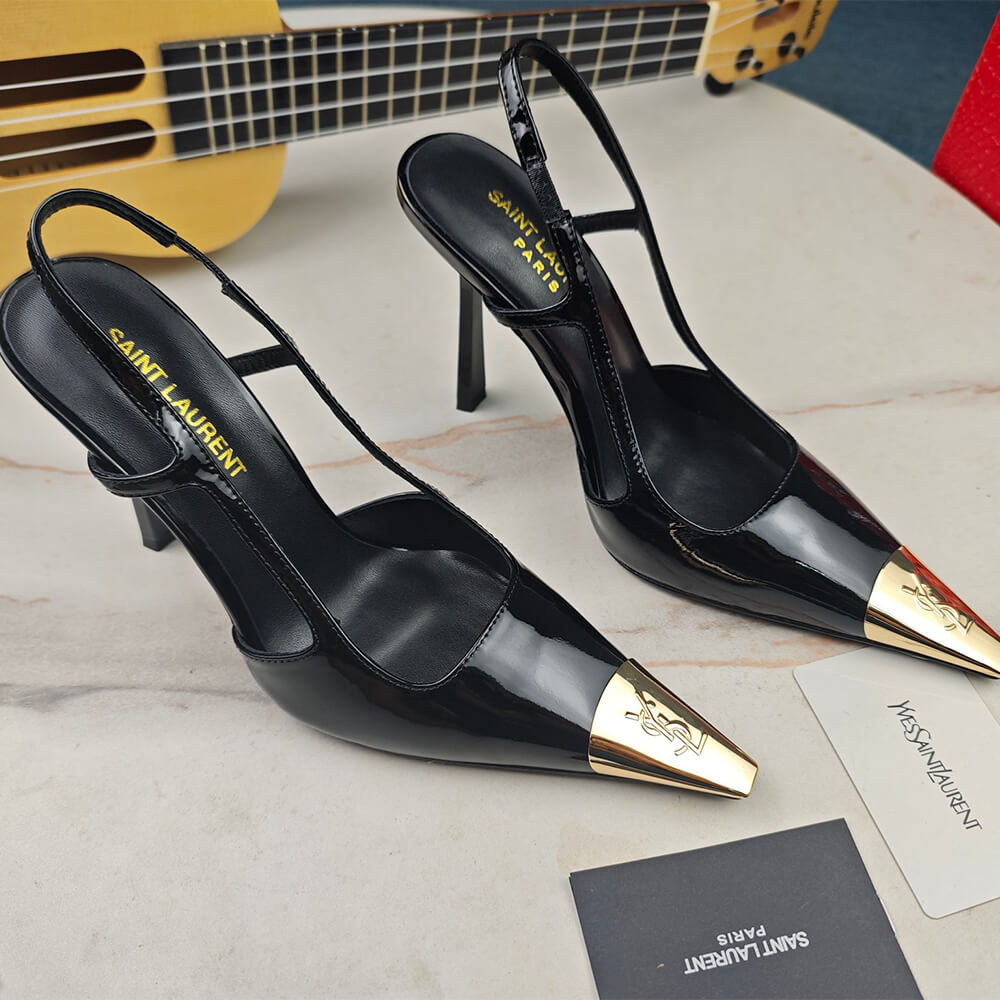 Y51 Jeanne Slingback Pumps in Patent Leather