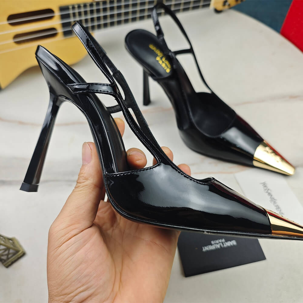 Y51 Jeanne Slingback Pumps in Patent Leather
