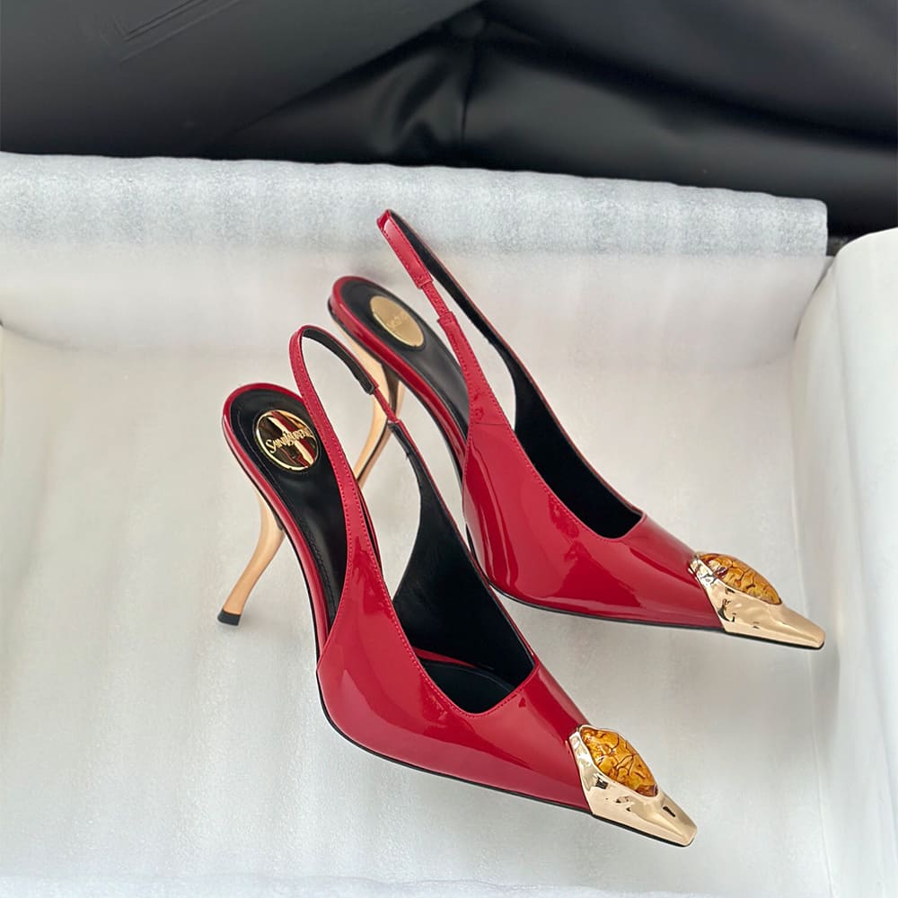 Y51 Loulou Slingback Pumps in Patent Leather