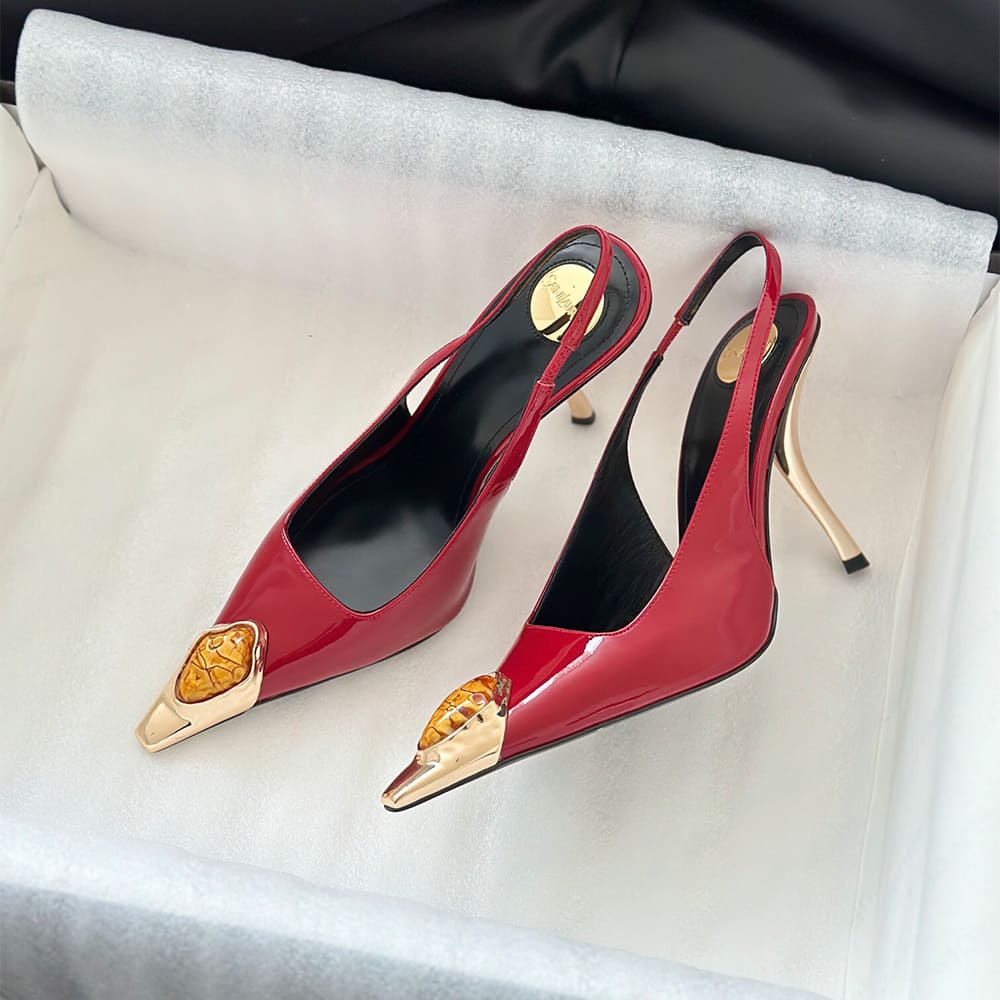 Y51 Loulou Slingback Pumps in Patent Leather
