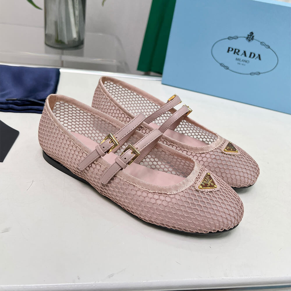 Pra*a Mesh fabric ballerinas