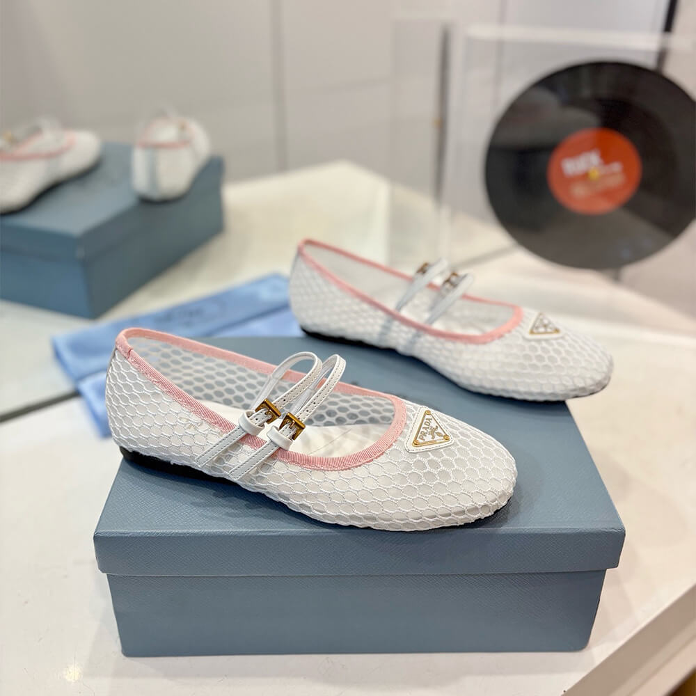 Pra*a Mesh fabric ballerinas