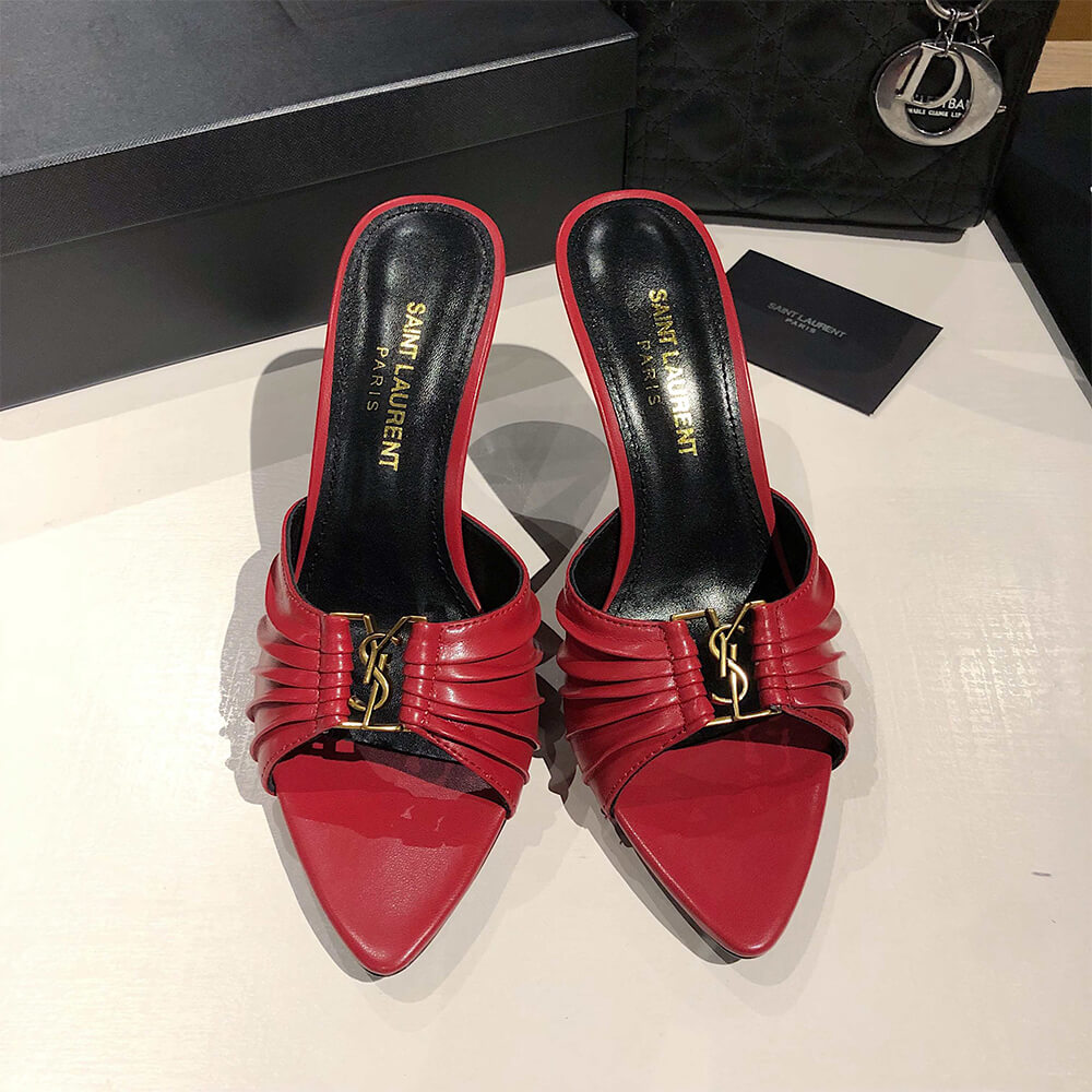 Y51  BABYLONE MULES IN SMOOTH LEATHER