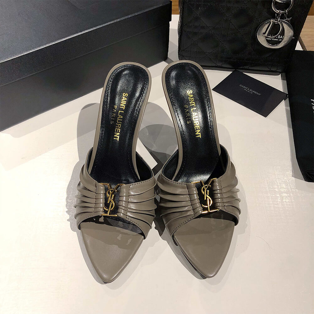 Y51  BABYLONE MULES IN SMOOTH LEATHER