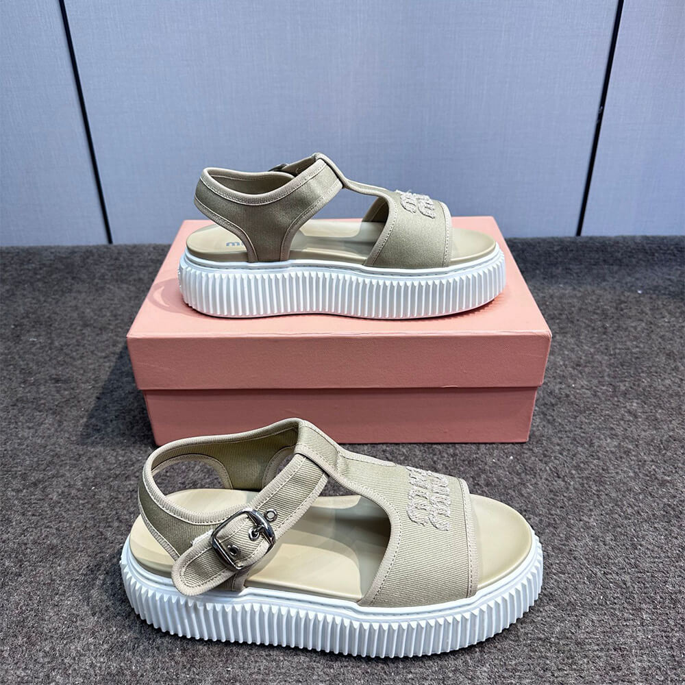 m1um1u De*1m flatform sandals