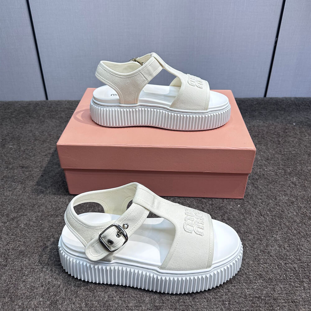 m1um1u De*1m flatform sandals