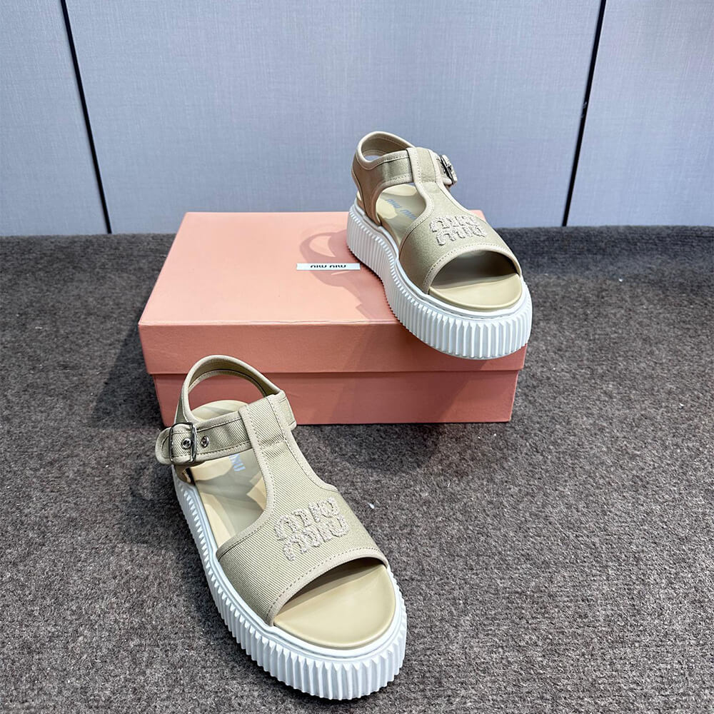 m1um1u De*1m flatform sandals