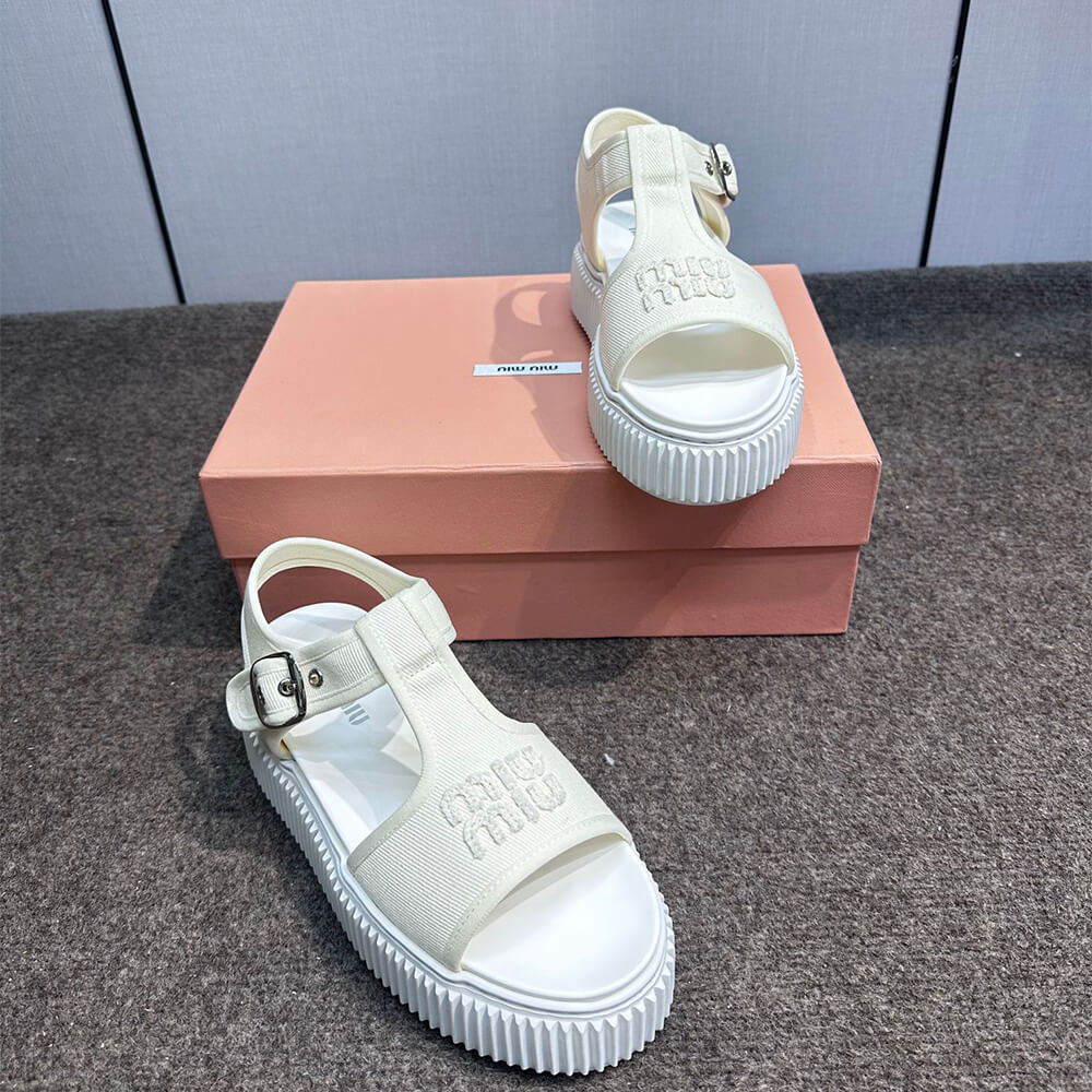 m1um1u De*1m flatform sandals