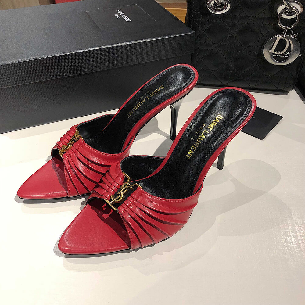 Y51  BABYLONE MULES IN SMOOTH LEATHER