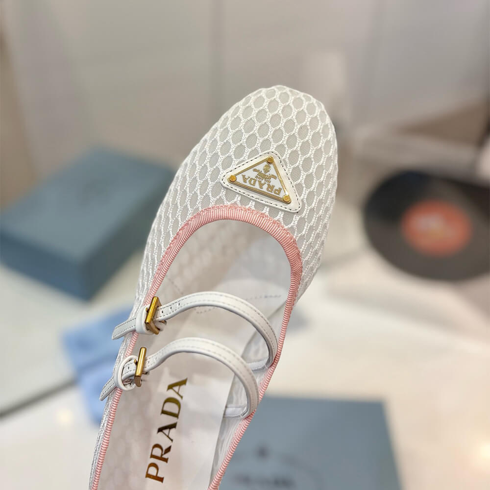 Pra*a Mesh fabric ballerinas
