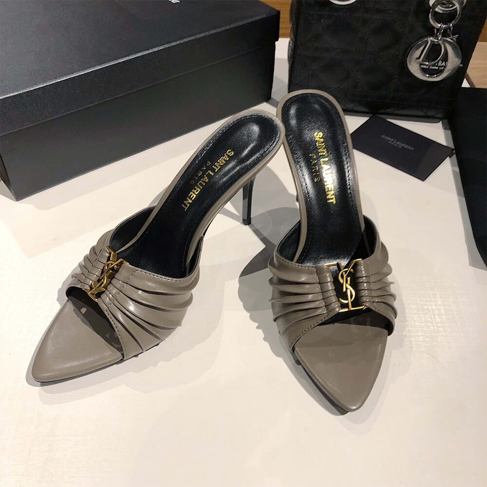 Y51  BABYLONE MULES IN SMOOTH LEATHER