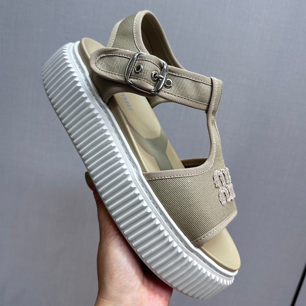 m1um1u De*1m flatform sandals