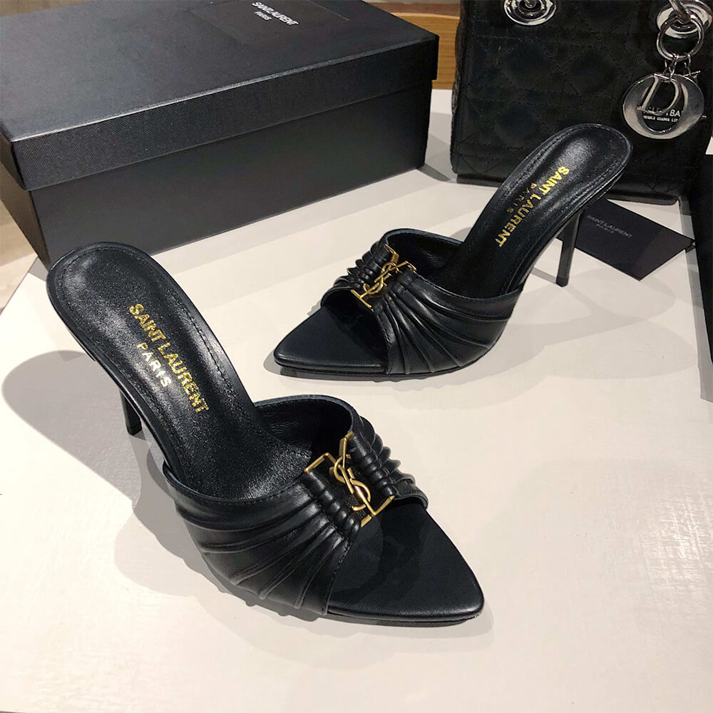 Y51  BABYLONE MULES IN SMOOTH LEATHER