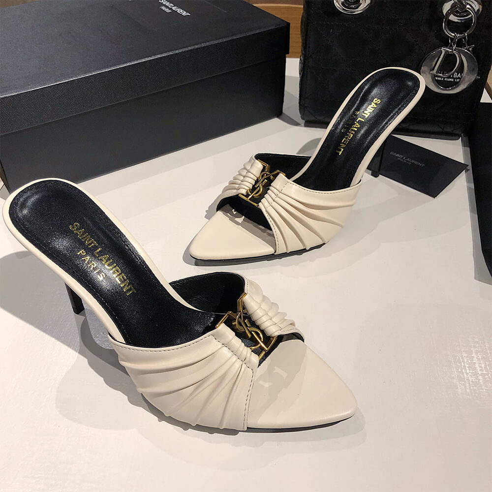 Y51  BABYLONE MULES IN SMOOTH LEATHER