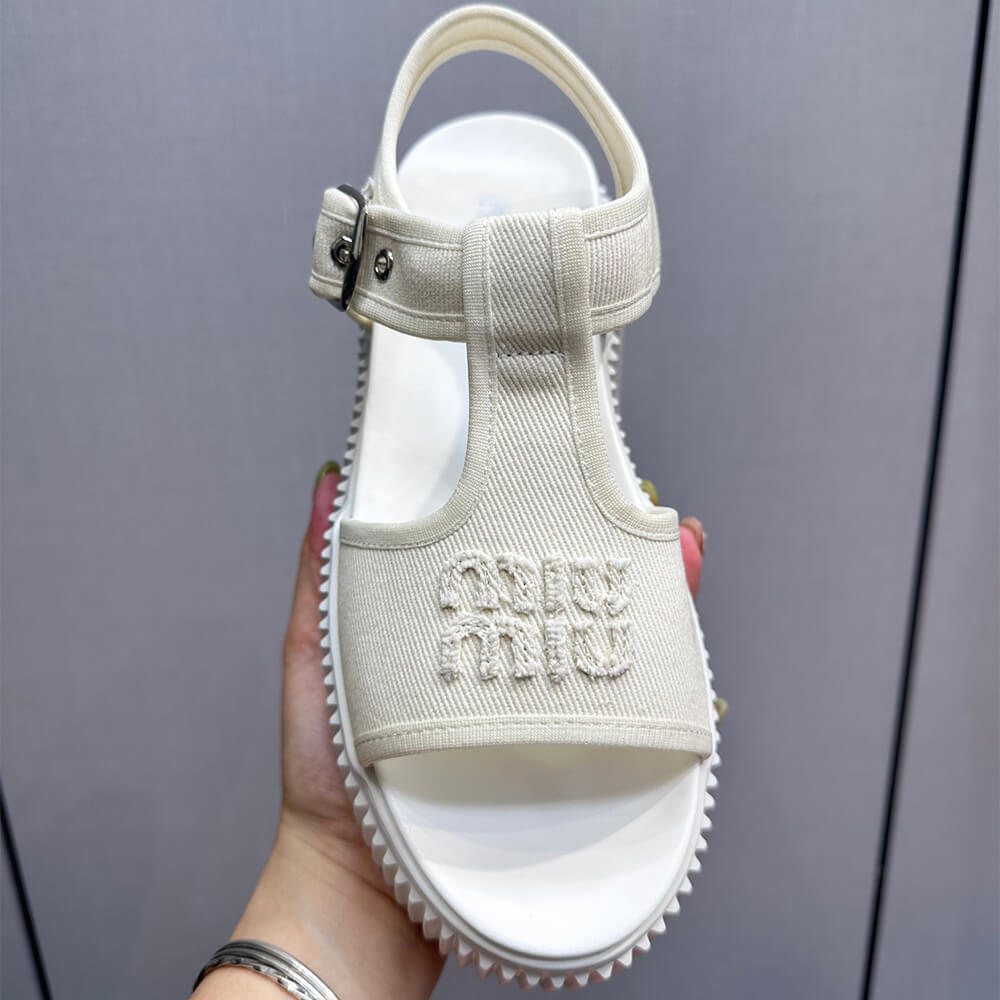 m1um1u De*1m flatform sandals