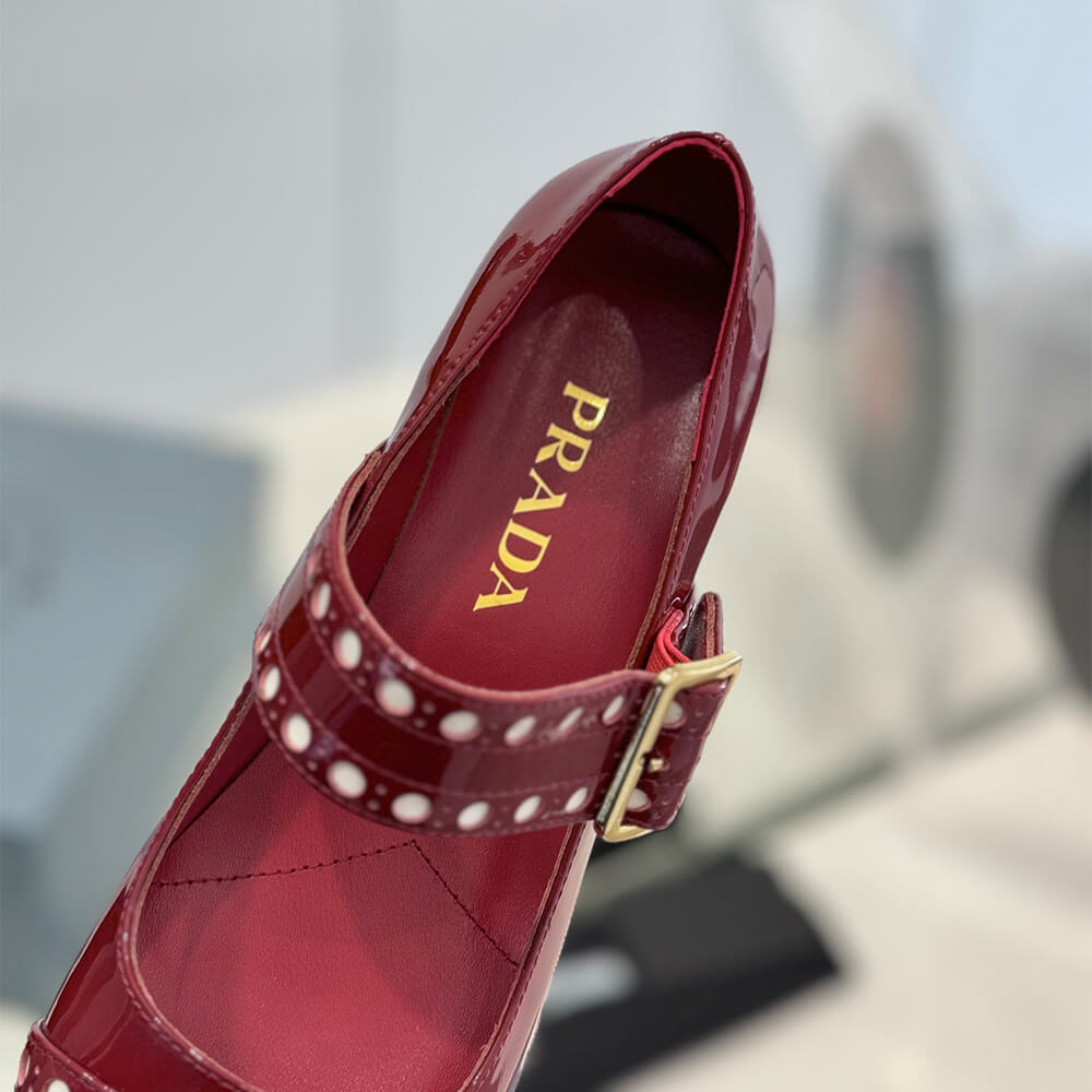 Pra*a Patent leather Mary Jane pumps