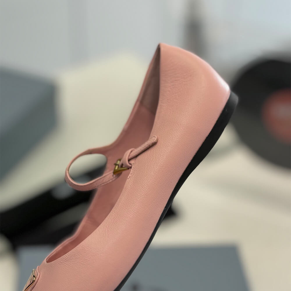 Pra*a Nappa leather ballerinas