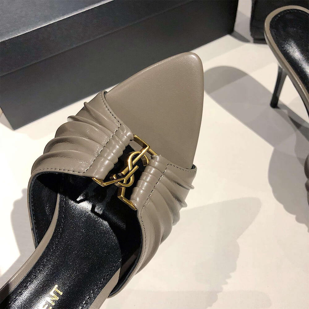 Y51  BABYLONE MULES IN SMOOTH LEATHER