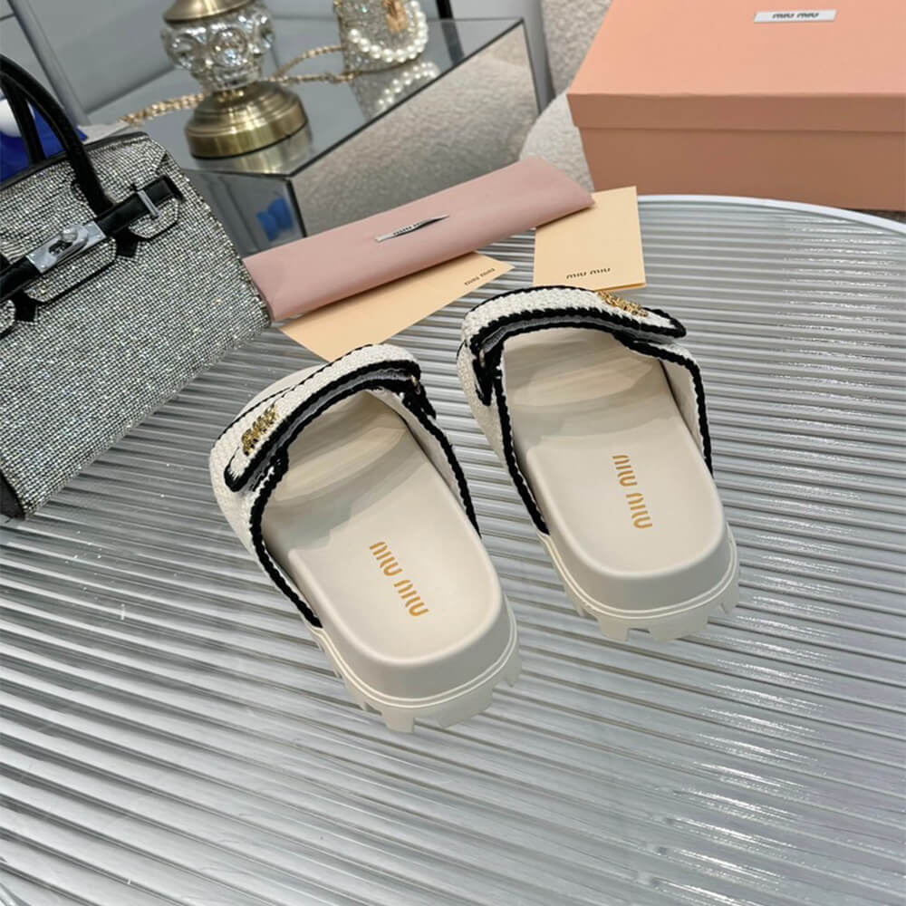 M1um1u Crochet knit slides