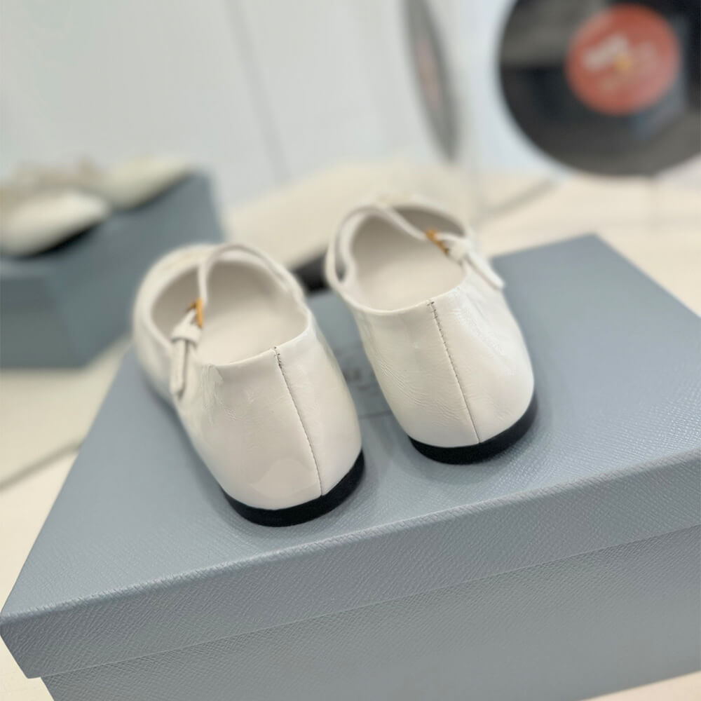 Pra*a Nappa leather ballerinas
